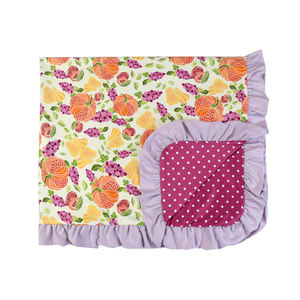 OEM-mantas con estampado de <span class=keywords><strong>toro</strong></span> para bebé recién nacido, manta portátil para bebé, manta con volantes minky unisex - Product Image 3