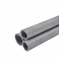 Conduite électrique flexible ENT en PVC gris, étanche aux liquides, tube corrugué non métallique, raccords