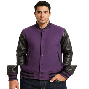 Veste de baseball personnalisée pour adultes et jeunes, veste de varsity en polaire colorée - Product Image 1