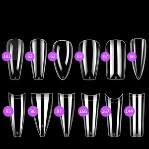 550 Uñas Postizas de Gel Suave, Cobertura Completa, para Extensiones de Uñas Acrílicas, Forma Almendrada, Transparentes, Uñas Artificiales - Product Image 2