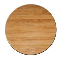 Support de chargeur sans fil en bambou écologique 10W/15W avec plaque en bois, chargeur recyclable avec entrée 5V/2A