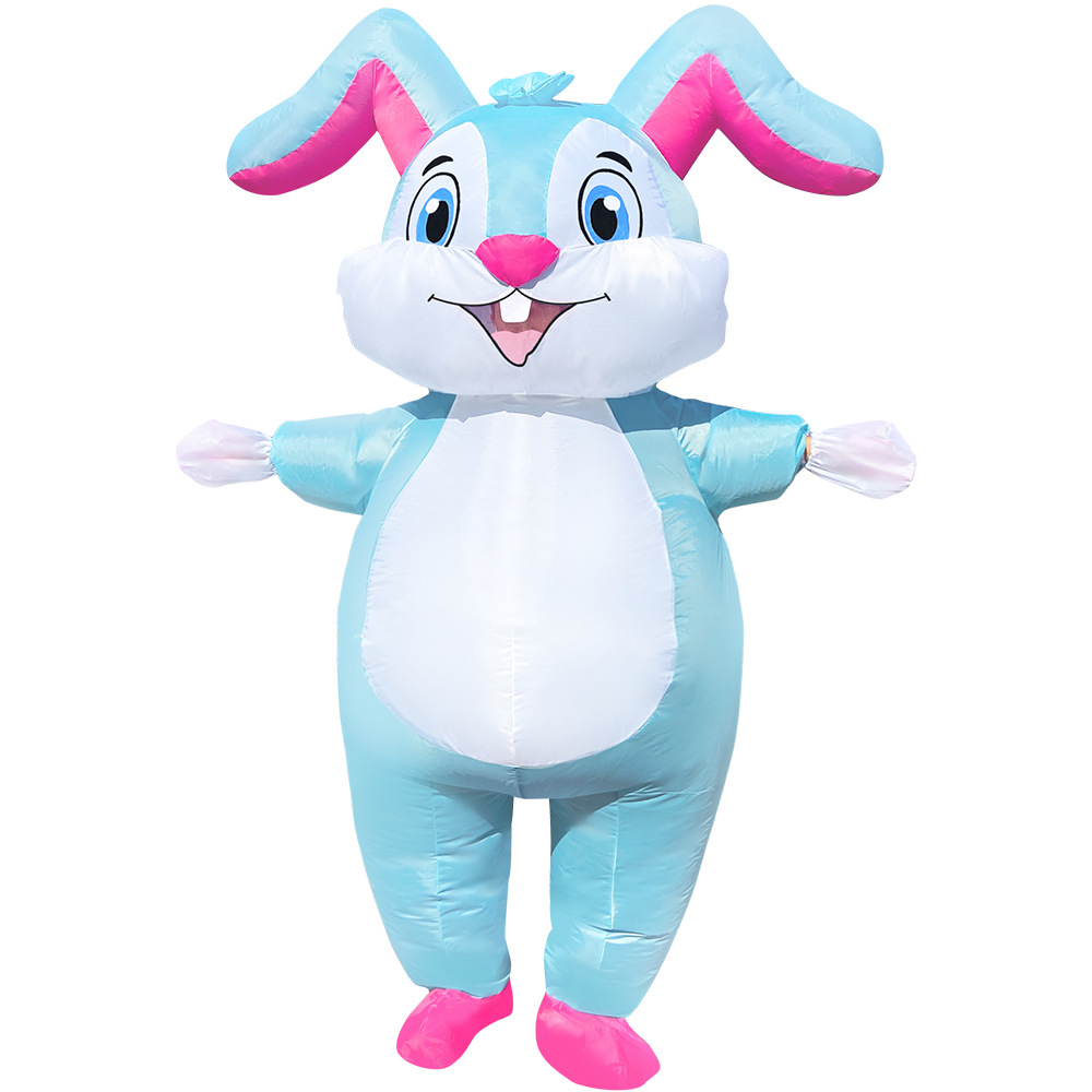 Lapin adulte bleu et rose