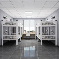 Lit superposé en fer et acier, durable et minimaliste, dernière conception assemblée, pour la maison, l'appartement, l'hôtel, l'hôpital et le bureau