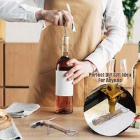 Regalo Personalizado para el Día del Padre, Abridor de Botellas Plegable, Sacacorchos, Kit de Herramientas Multiusos, Regalos Prácticos para Él, Llavero de Madera Grabado