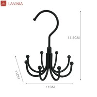 Lavinia Vente Chaude Multifonction En Métal Cintre Cravate Ceinture Cintre Avec 8 Racks Cintre Multifonction