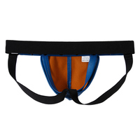 Sous-vêtements pour hommes de haute qualité, jockstrap taille basse en similicuir PU, ceinture ajustable, poche amovible, rivets
