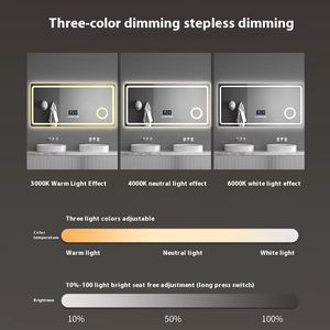 Espejo de Baño Rectangular Inteligente 2026, Famoso en Internet, con Sensor Táctil, Luz de 3 Colores, Antivaho, para Hotel - Product Image 5