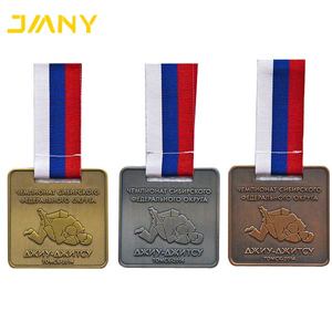 China Custom Sports <strong>Cheap</strong> Brazilian Round Gold Embossed Sport Ribbons Award Jiu Jitsu <strong>Medal</strong> - Product Image 2