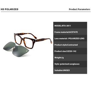 2025 yeni el yapımı saf asetat optik yüksek kaliteli gözlük çerçeveleri güneş gözlüğü takım 2 1 manyetik TAC klip güneş gözlüğü - Product Image 3