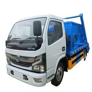 Fabricante DONGFENG 4x2 4x4 Off Road RHD 8cbm Swept Body Recuse Collector Skip Loader Caminhão de lixo em estoque