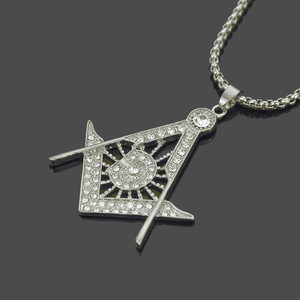 2026 Hot Selling Alloy Geometric Shaped Pendant Necklace Personalized Hiphop Style Men's Necklaces Wholesale Jewelry Trendy - Product Image 3