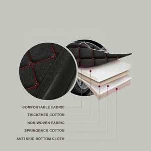 Coprisedili <span class=keywords><strong>Auto</strong></span> Universali di Lusso Sportivi in Tessuto di Lino con Schiuma da 5mm Traspiranti per Tutte le Stagioni, Set da 2 Pezzi - Product Image 3
