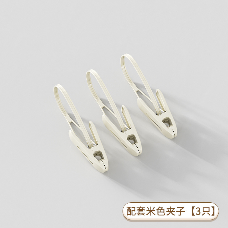 Clips beiges assortis [paquet de 3] 1 couche