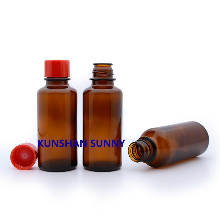 amber bottle+red cap