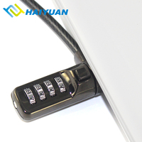Verrou à code antivol OEM pour ordinateur portable, noir, électroplaqué, verrou à combinaison pour ordinateur portable, câble de sécurité pour ordinateur portable