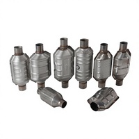 Convertisseur catalytique universel Euro 5 personnalisé à haut débit, catalyseur céramique en acier inoxydable 102x100mm, moteur à essence, marque YF 1