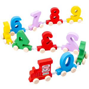 Mainan Edukasi Tradisional Angka Kayu Bergerak Bentuk Kereta Lucu Berkualitas Tinggi untuk Anak-Anak, Hadiah Ulang Tahun Langsung - Product Image 3