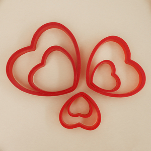 <span class=keywords><strong>Emporte</strong></span>-pièces en forme de cœur rouge pour la Saint-<span class=keywords><strong>Valentin</strong></span>, lot de 6 pièces pour la décoration de gâteaux et de fondant, outils de pâtisserie en plastique écologiques - Product Image 2