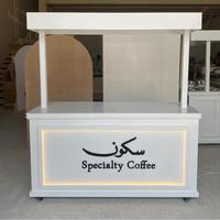Chariot de nourriture mobile pliable pour mariage, design moderne populaire, LED, dessert, bonbons, avec logo personnalisé, PVC + acrylique