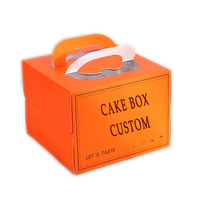 Vente directe usine – Boîte à gâteau auto-élevante simple transparente ronde/carrée 10x10 8 pouces, personnalisée par flexographie, avec lamination mate pour gâteaux éponge