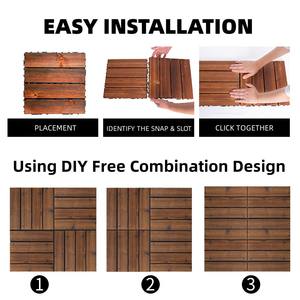 Tarima de Madera para Terraza, Fácil Instalación, para Patio o Jardín, con Sistema de Enclavamiento - Product Image 5