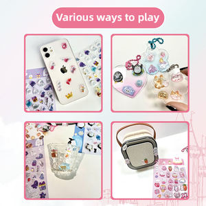 สติกเกอร์แวววาวคริสตัลรูปโดมเรซินกาวนูน3D คุณภาพสูงสติกเกอร์อีพ็อกซี่ใสใสใสสำหรับเคสโทรศัพท์ - Product Image 3