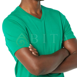Camiseta de Manga Corta para Hombre, Ligera, de Color Sólido, Personalizada, con Cuello en V, Informal, de Secado Rápido, Transpirable, para Actividades al Aire Libre - Product Image 2