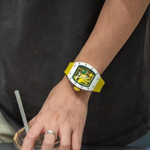 Đồng hồ cơ tự động nam phong cách Hip Hop sang trọng, vỏ gốm hình thùng rượu, kính sapphire, dây cao su, đồng hồ chính hãng - Product Image 2