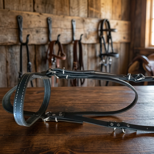Nouvel ensemble de rênes pour chevaux Uraz Otantic modèle A1, produits équestres, noir, fabriqué sur mesure en cuir de buffle de haute qualité - Product Image 2