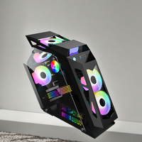 Nouveau Boîtier PC de Jeu Micro-ATX pour Ordinateur de Bureau, Tour Moyenne avec Éclairage RGB, ATX USB 3.0 et Verre Trempé