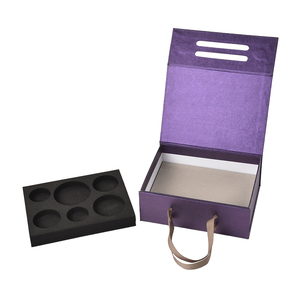 Caja de Regalo Magnética Personalizada de Lujo en Color Morado, Tipo Mini Maleta, para Joyería y Perfume - Product Image 2