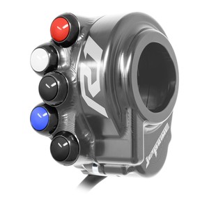 Cubierta de control del acelerador con interruptor integrado en el manillar para Yamaha YZF-R1 (Titanio) - Product Image 3