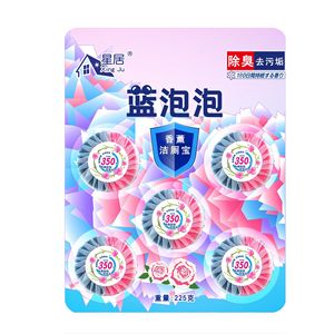 Xing Ju Blue <b>Bubble</b> Toilet <b>Cleaner</b> 225g Disposable Rose Scented Cleaning Tablets For Toilet - Product Image 5