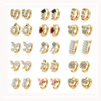 Hot Sale Modeschmuck Ohrringe Luxus 18 Karat Gelbgold gefüllte Ohrringe für Mädchen