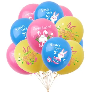 12 Zoll Ostern Latex Ballon Frohe Ostern Cartoon Nette Kaninchen Party Dekoration liefert Latex Luftballons