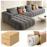 Ensemble de canapés modulaires de style simple et moderne, design en forme de L, rembourrage en éponge, écologique, doux et confortable pour la maison et l'hôtel