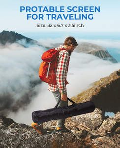 Nouveau 120 pouces 16:9 écran de projecteur de <span class=keywords><strong>film</strong></span> extérieur Portable blanc 100% polyester projecteur d'écran intérieur/extérieur - Product Image 6