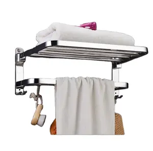 Hotel Wall Mounted Towel Rack Set Bathroom Towel Rack Shelf Stainless Steel Hotel Wall Mounted Towel Rack Set Bathroom