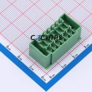 DB2EVHBM-3.5-2*6P-GN Plug-in Terminal Block Through hole,P=3.5mm Board-to-Board / Socket - Closed Screw Fixing 2x6P 3.5mm - Product Image 2