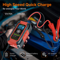 Chargeur de batterie de voiture entièrement automatique LVYUAN 12V 24V, réparation par impulsions, charge rapide intelligente, chargeur de batterie Lifepo4, chargeurs de batterie lithium-ion