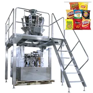 auto high accuracy 14 heads combined weigher granule bag filling heart sealing packaging machine