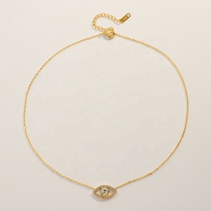 Colliers pendentifs œil du diable pour femmes, en acier inoxydable plaqué or 18 carats, résistants à la corrosion et imperméables, bijoux de mode MICCI - Product Image 5