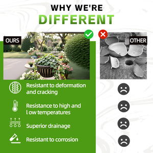 Pots <span class=keywords><strong>de</strong></span> fleurs suspendus pour plantes, petits pots <span class=keywords><strong>de</strong></span> fleurs pour jardin, plantations à domicile, pots <span class=keywords><strong>de</strong></span> fleurs muraux d'<span class=keywords><strong>extérieur</strong></span> en plastique - Product Image 2