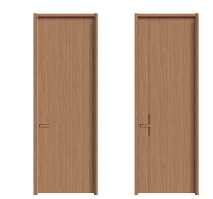 <span class=keywords><strong>Porte</strong></span> intérieure plate en bois massif à ouverture manuelle, style moderne, avec surface finie, pour hôtel, chambre et cuisine - Product Image 4