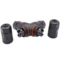 Conector de Cable Impermeable AOHUA M20 de 2 y 3 Pines Tipo X IP68, Divisor de Cable de 4 Vías con Conexión por Tornillo