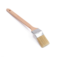 Pinceau à manche en bois courbé pour brosses de nettoyage de radiateur de traitement mural