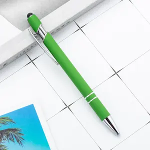 Metal Promotional Pens Hot Selling Promotional New Multifunction Ball Stylus Soft Touch Screen Pen 2 In 1 With Custom Logo Metal Ballpoint Pens