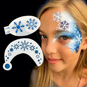 Pochoirs Corporels Temporaires Réversibles pour Tatouages à Paillettes, Maquillage de Fête d'Halloween - Product Image 1