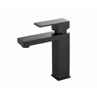 Robinet Mitigeur de Lavabo en Acier Inoxydable SUS304 Sans Plomb, Noir Mat, Monocommande, Prix Usine, Vente en Gros