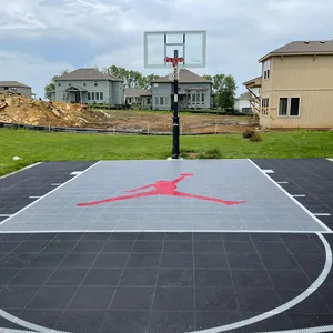 Top quality PP multi purpose backyard sport court floor tiles outdoor plastic flooring mat for basketball tennis badminton court